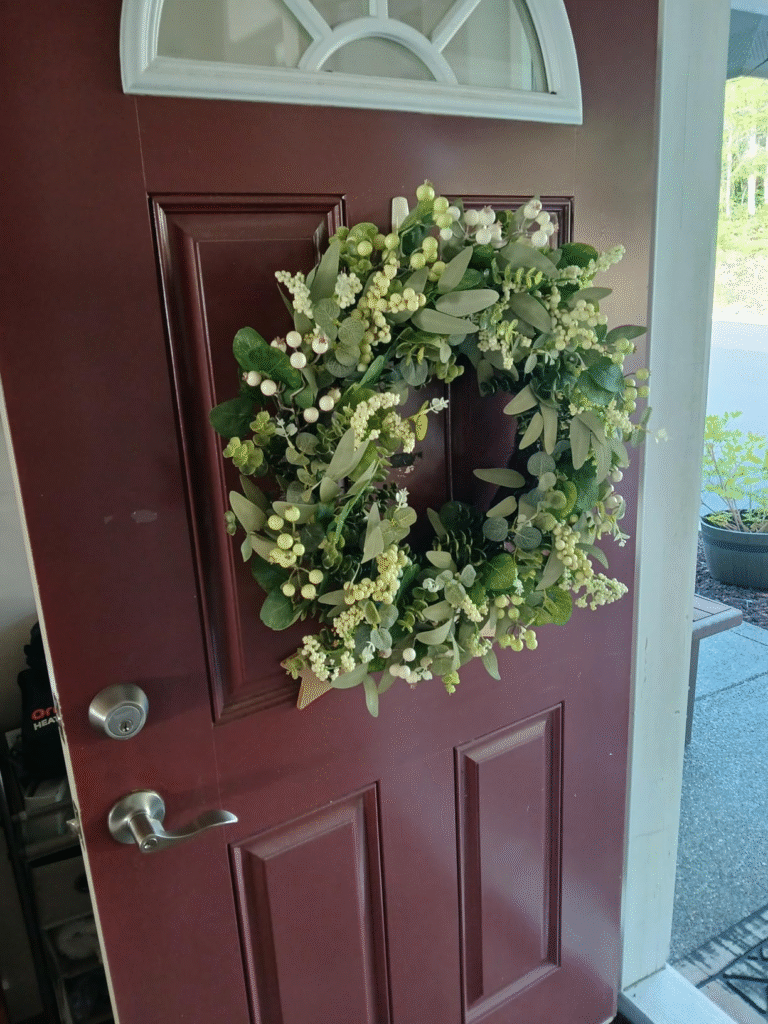 Vlorart Artificial Eucalyptus Wreath with Berries (19-20")