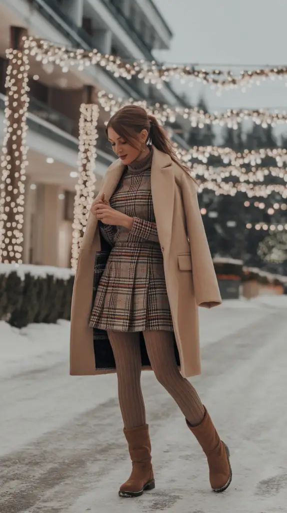 The Wool Skirt Ensemble winter outfit idea