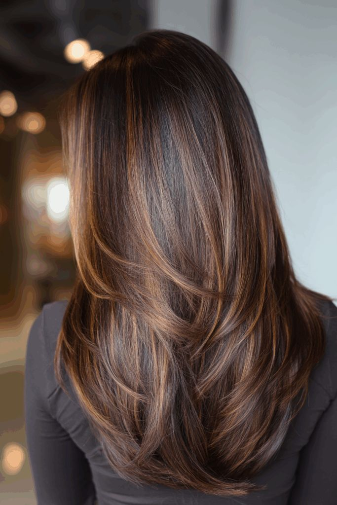Caramel Balayage hair color idea